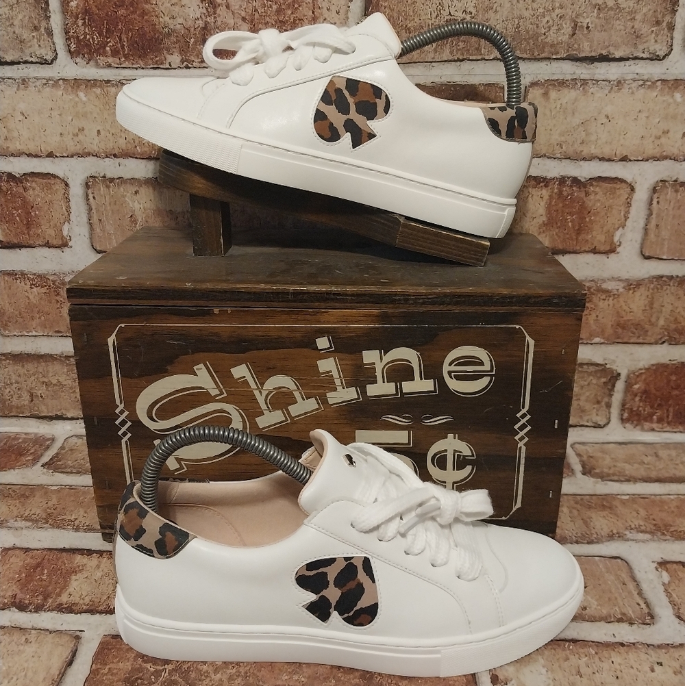 Pre-owned Kate Spade Fez Spotted Leopard Sneakers